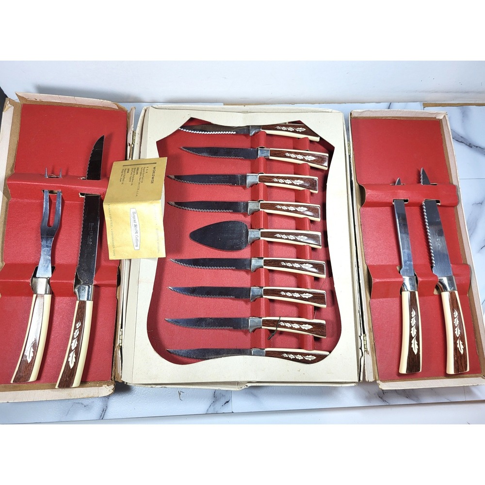 Regent Sheffield 19 Piece Treasure Chest Vintage English Stainless Cutlery Set